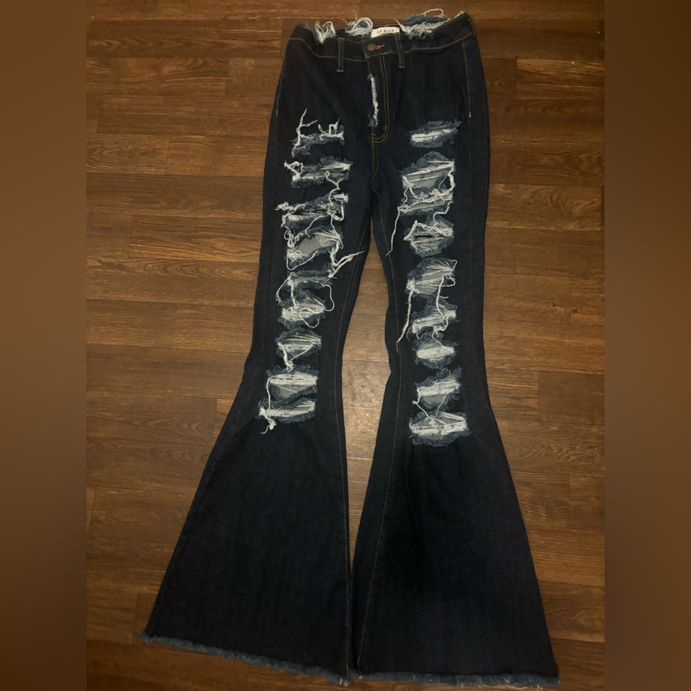 Distressed Flare Jeans